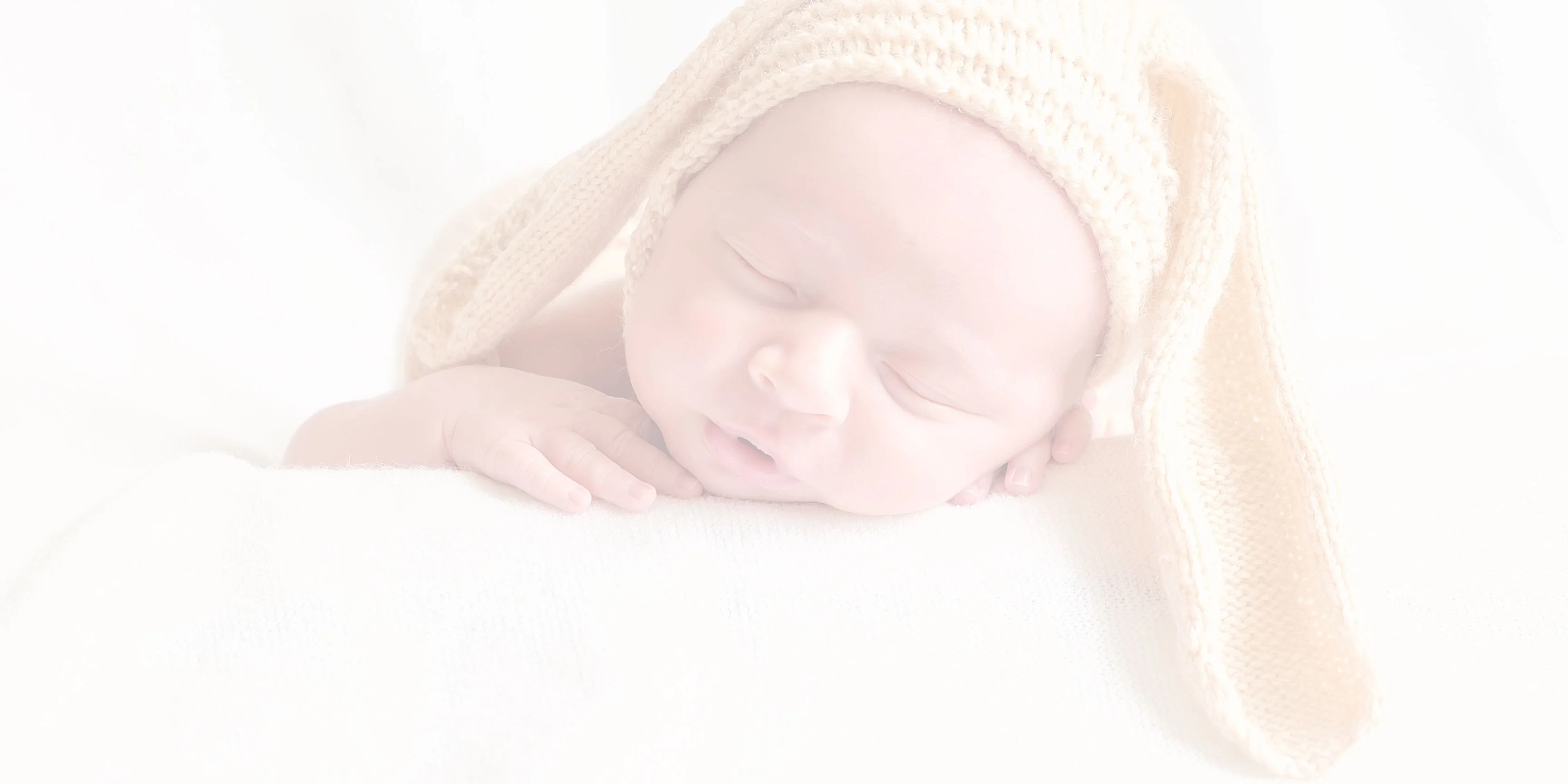 Bannière photo d'un bébé qui dort